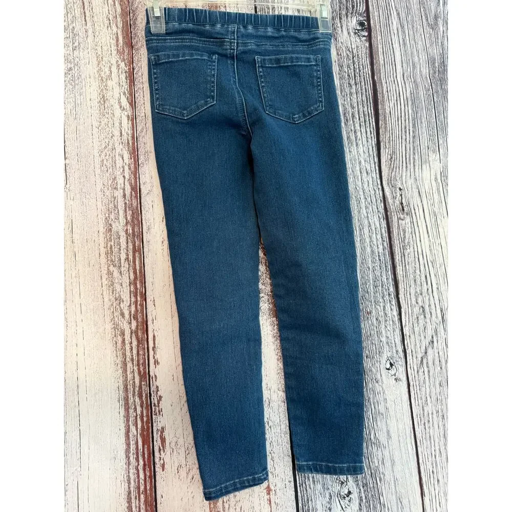Fabkids Youth Jeggings Distressed Kness Silver Sequins  Size 8